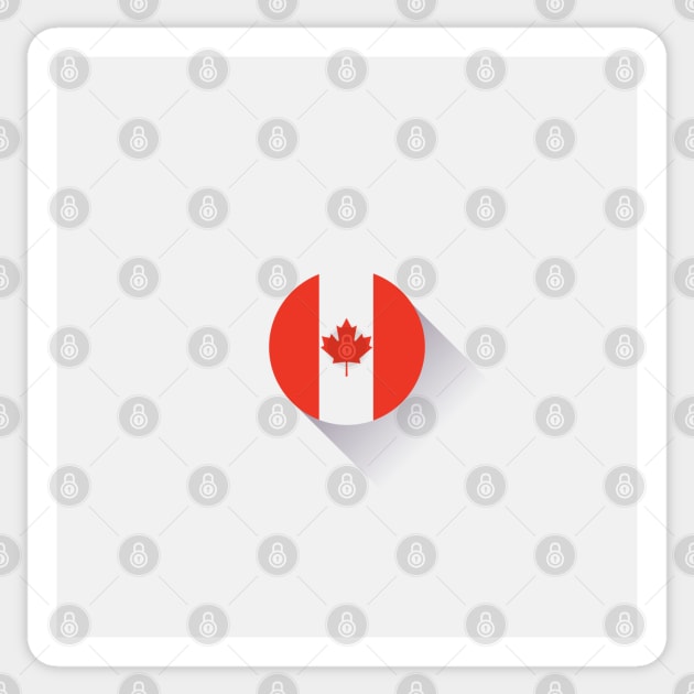 Minimal Canada Flag Sticker by TheVintageChaosCo.